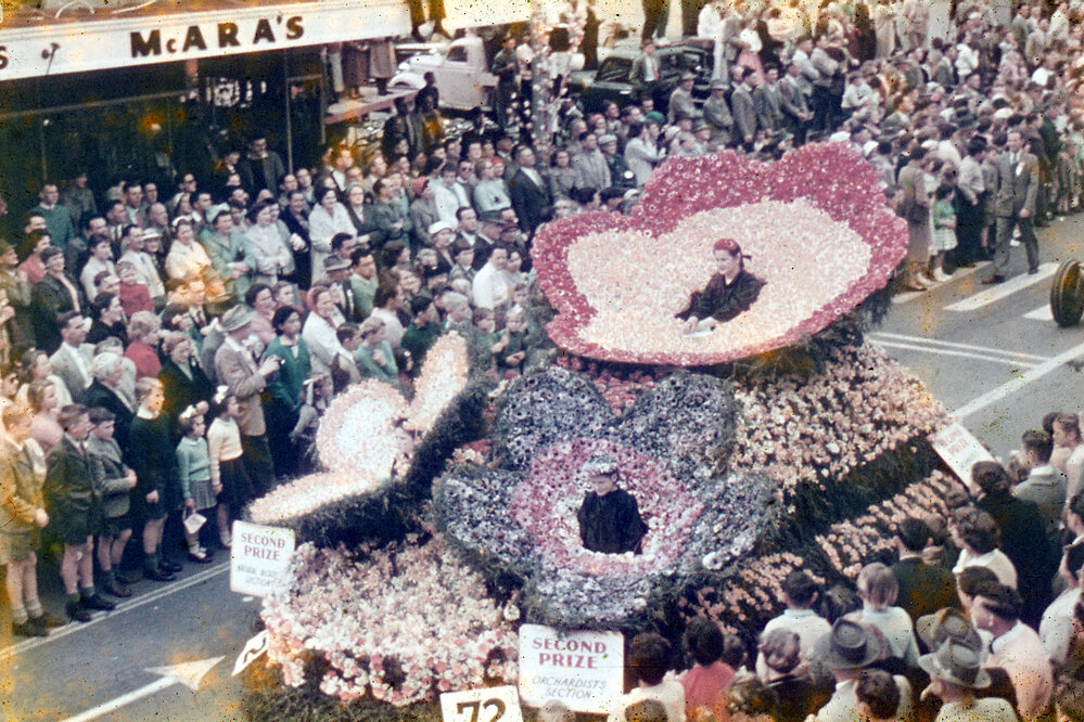 Pernel Orchard Float - Blossom Festival Parade 1958