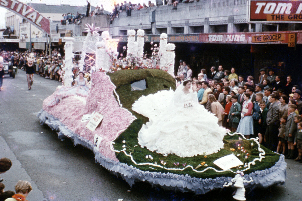 Westerman's Float - Blossom Festival Parade 1958