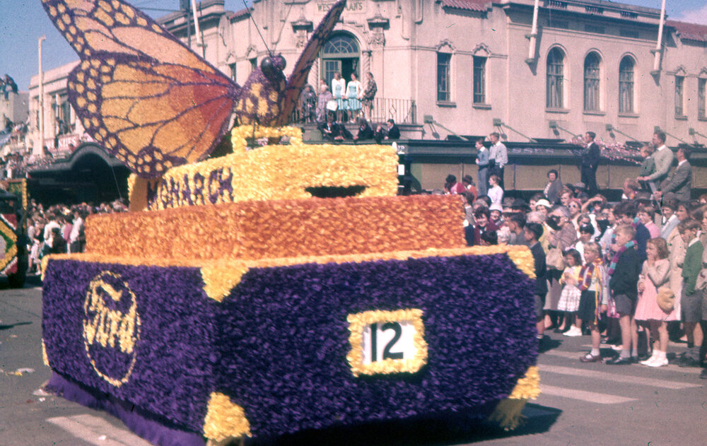 Monarch Motors Float - Hastings Blossom Festival Parade 1959