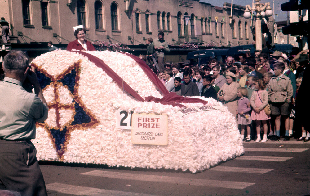 Decorated Car - Hastings Blossom Festival Parade 1959