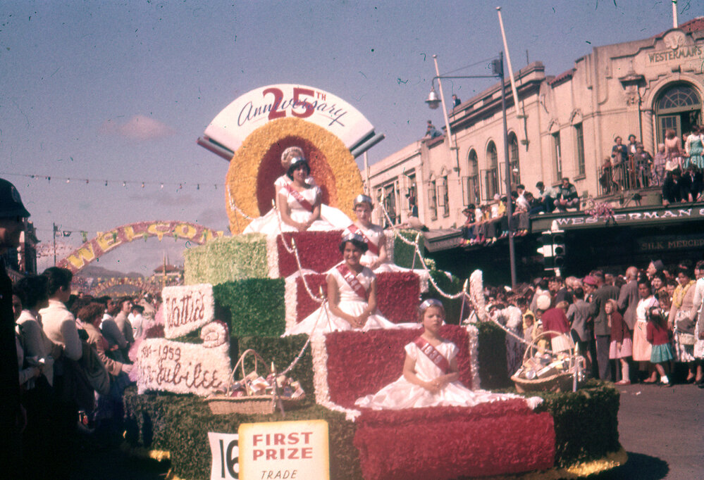 Watties Float - Hastings Blossom Festival Parade 1959