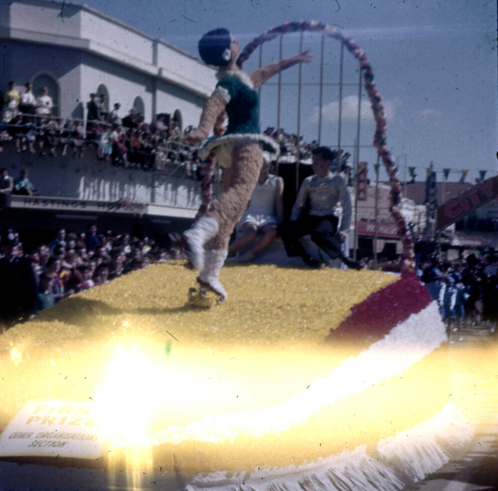 Skating Club Float - Hastings Blossom Festival Parade 1959