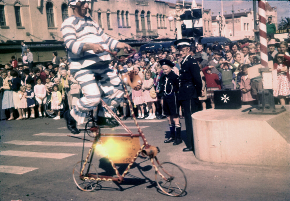 Bicycle Rider - Hastings Blossom Festival Parade 1959
