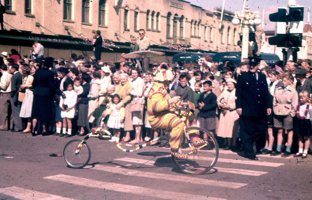 Bicycle Rider - Hastings Blossom Festival Parade 1959