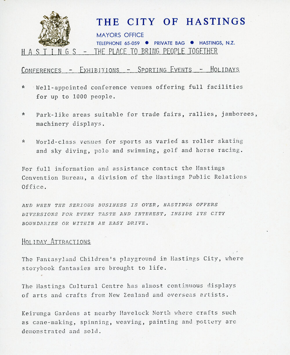 Hastings Promotional Document