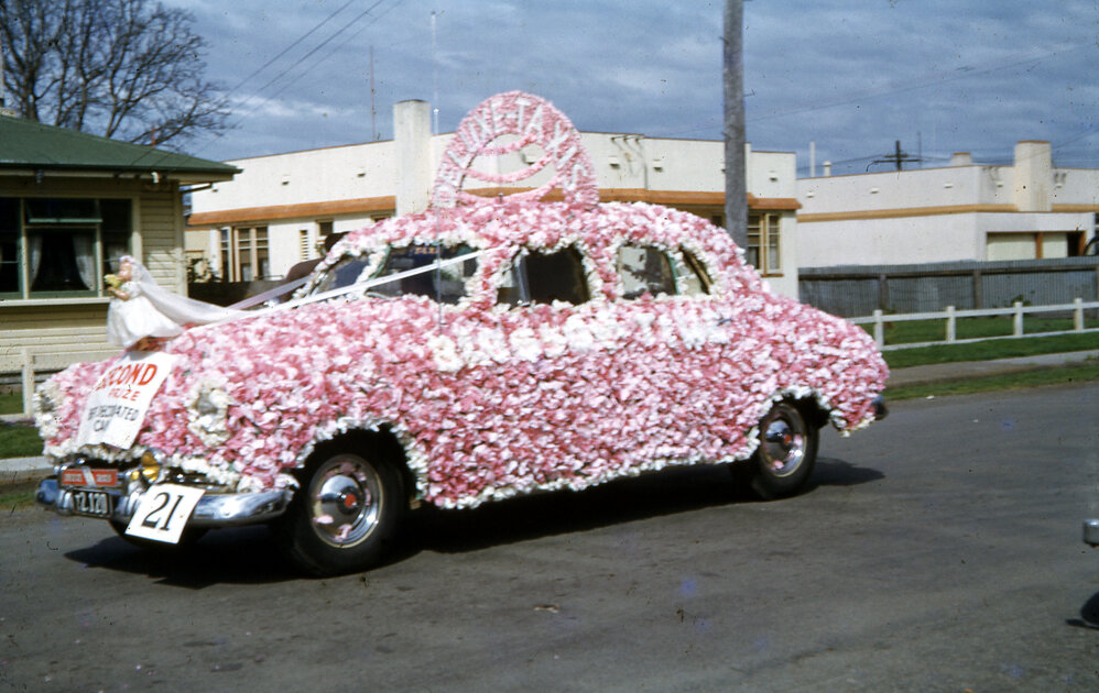 Decorated Car -  Hastings Blossom Festival Parade 1953