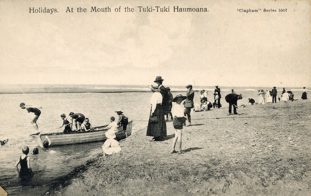 Holidays. At the Mouth of the Tuki-Tuki, Haumoana
