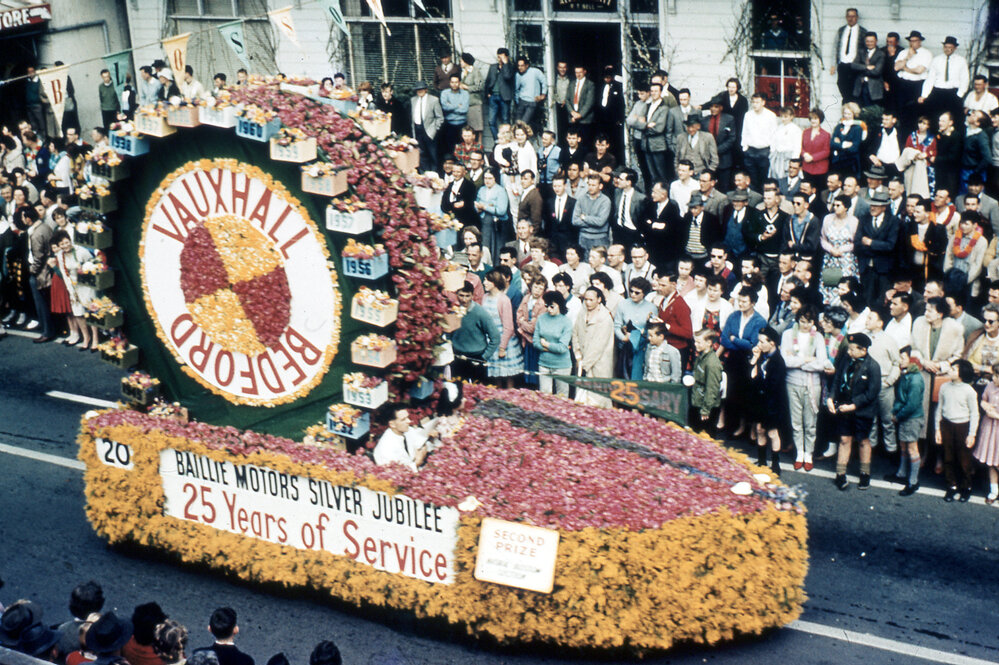 Baillie Motors Float  - Hastings Blossom Festival 1961