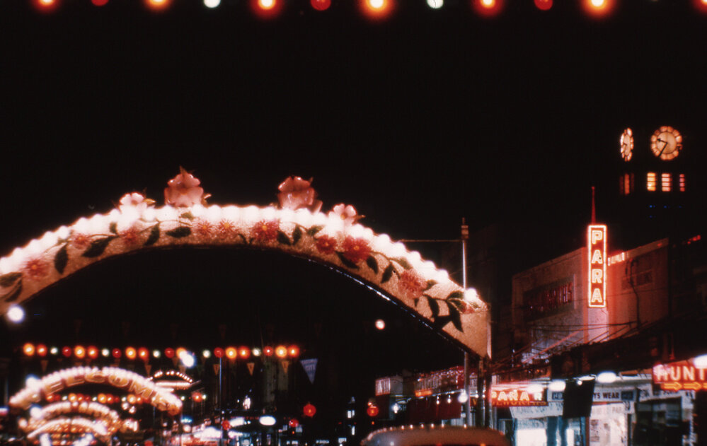 Heretaunga Street Arches - Hastings Blossom Festival 1963