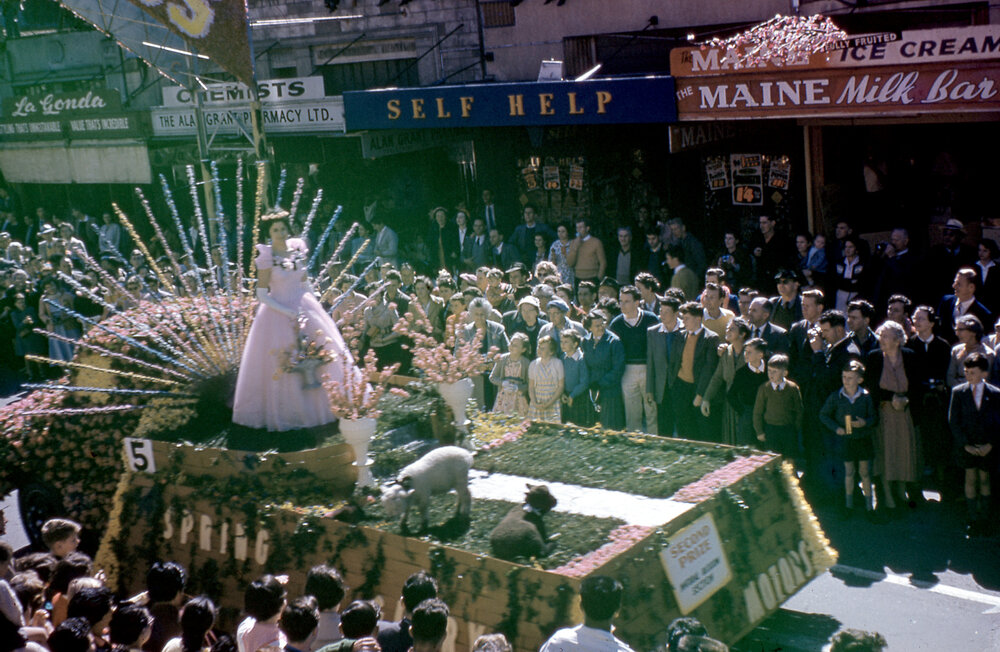 Baillie Motors Float - Hastings Blossom Festival Parade 1959
