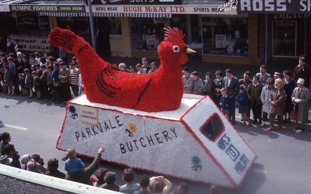 Parkvale Butchery Float  - Hastings Blossom Festival 1963