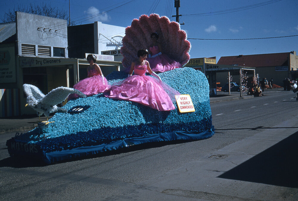 Barclay Motors Float - Hastings Blossom Festival Parade 1959