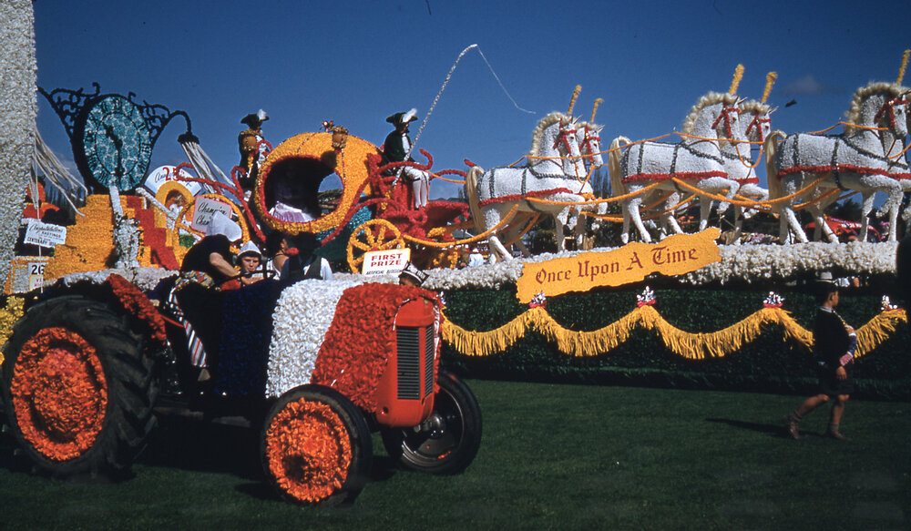 Cinderella Float and Tractor - Hastings Blossom Festival 1959