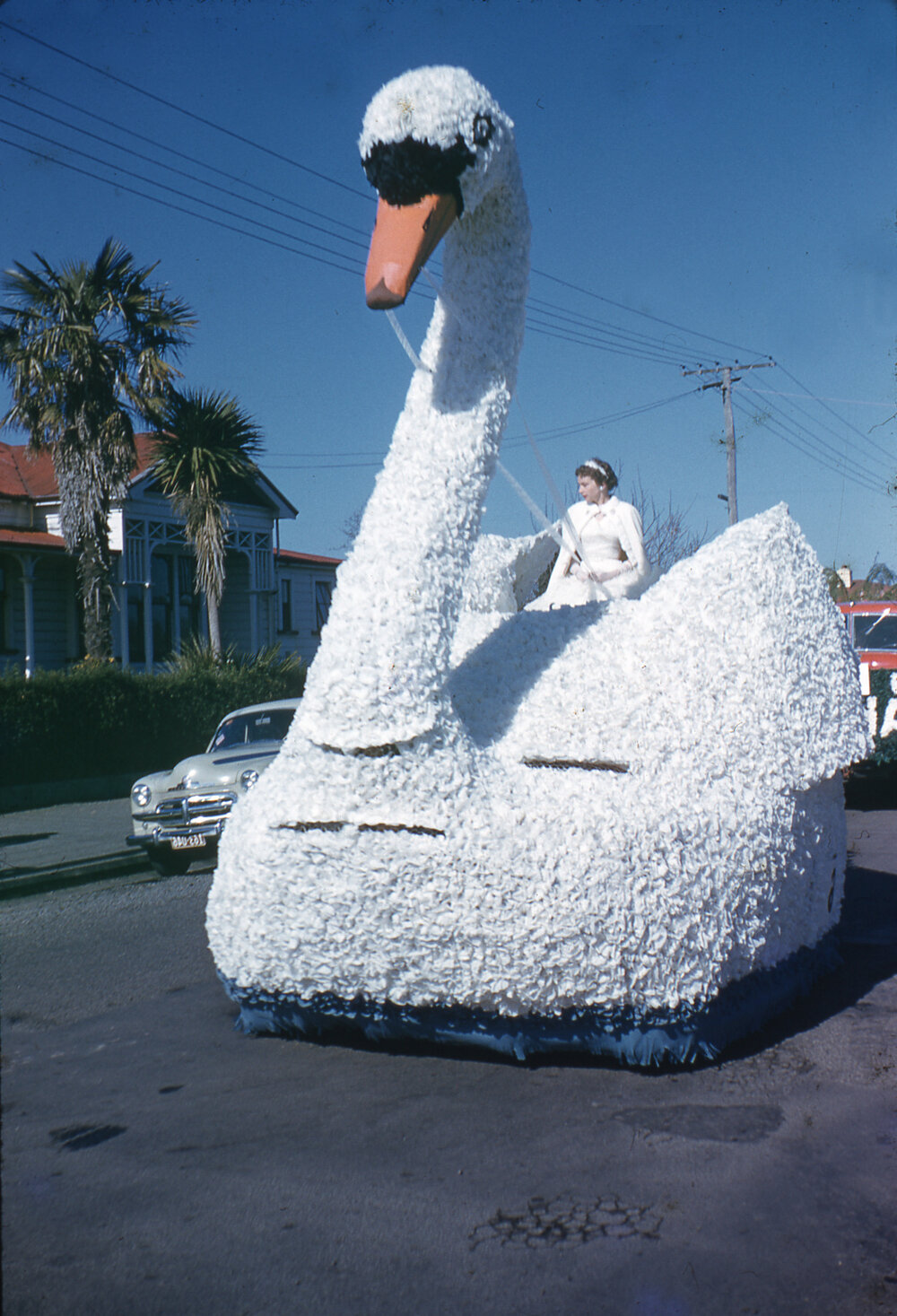 Swan Float - Blossom Festival Parade 1959