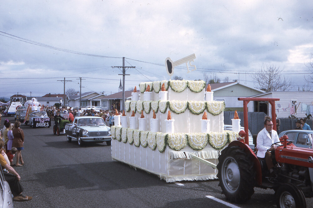 Birthday Cake Float  - Hastings Blossom Festival 1970