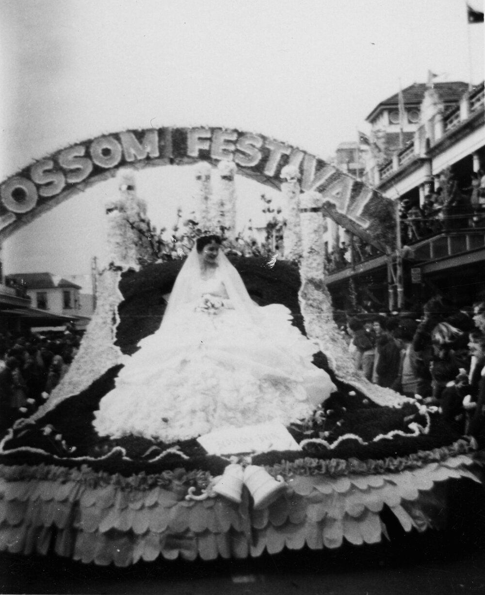 Westerman's Float - Blossom Festival Parade 1958
