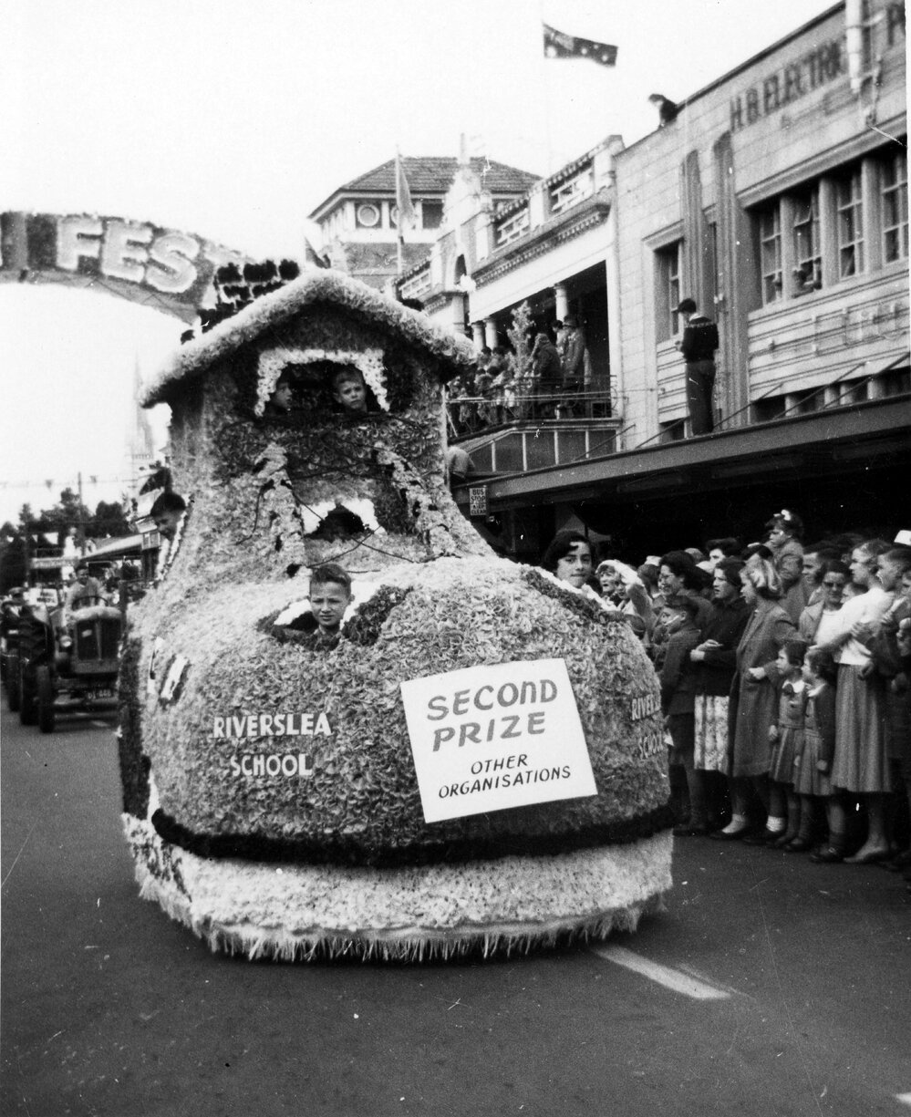 Riverslea School Float - Hastings Blossom Festival Parade 1958