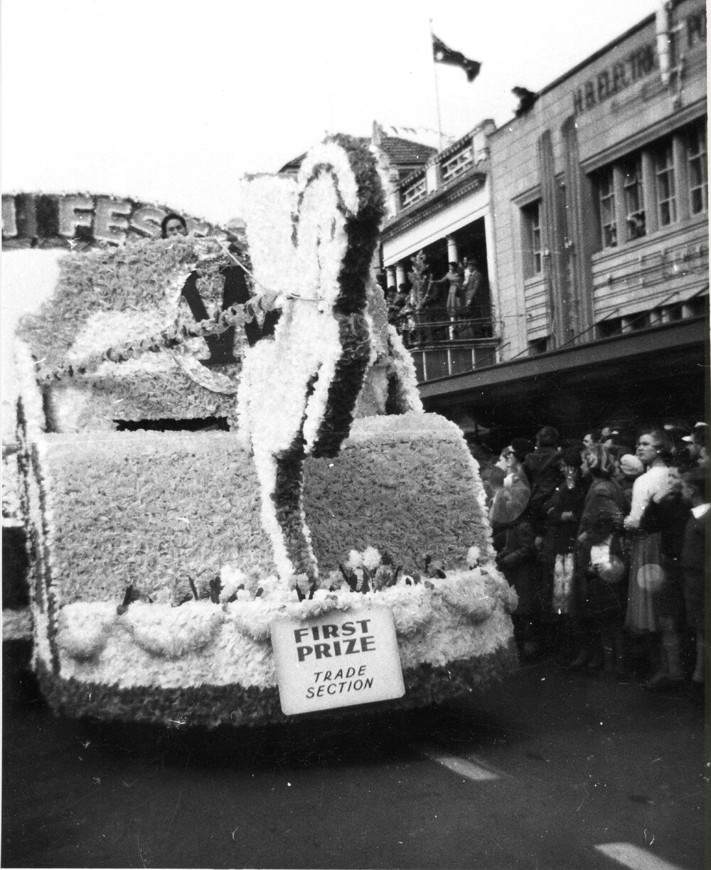 Woolworths Float - Blossom Festival Parade 1958
