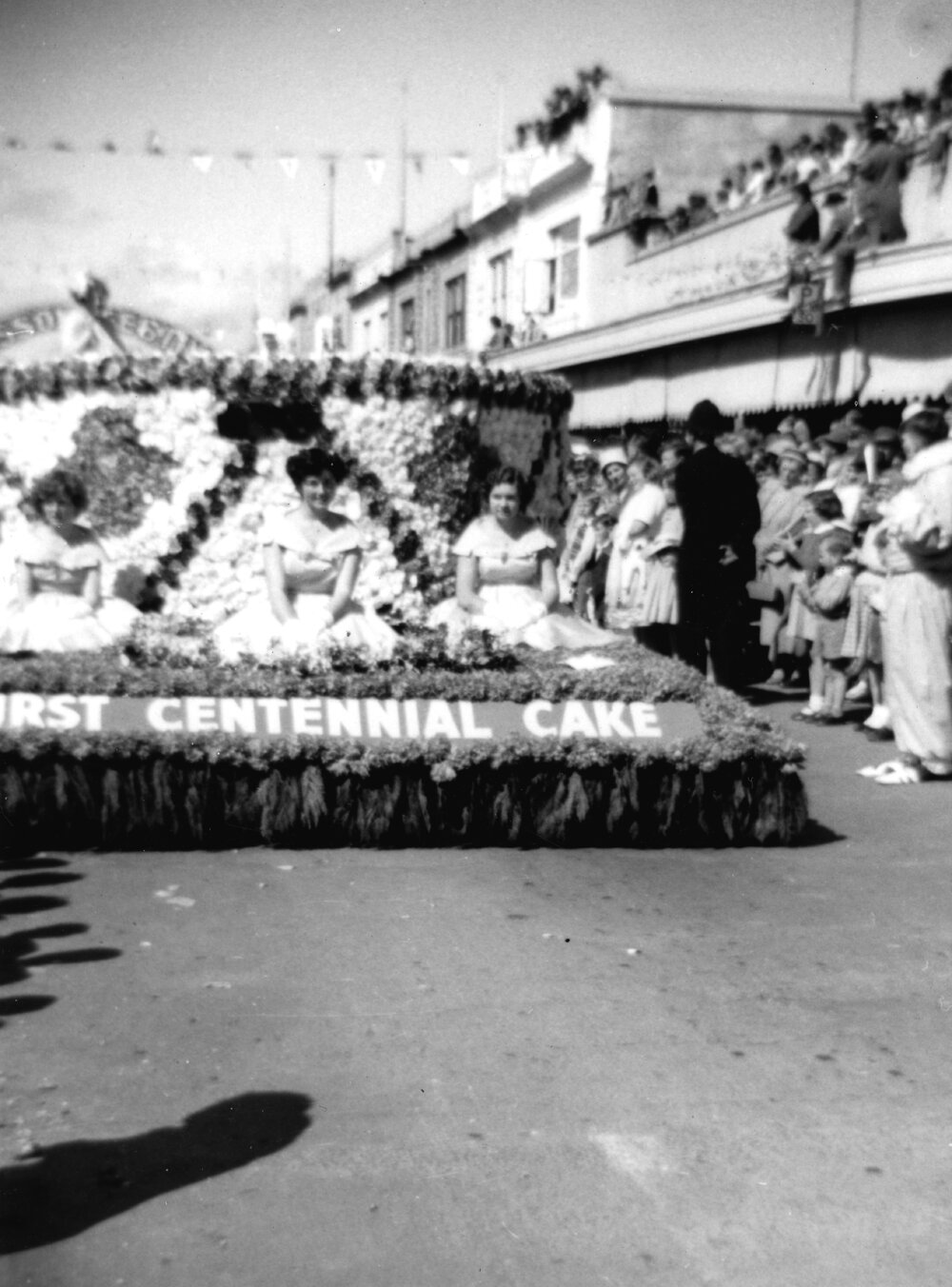 First Centennial  Cake Float - Hastings Blossom Festival 1959