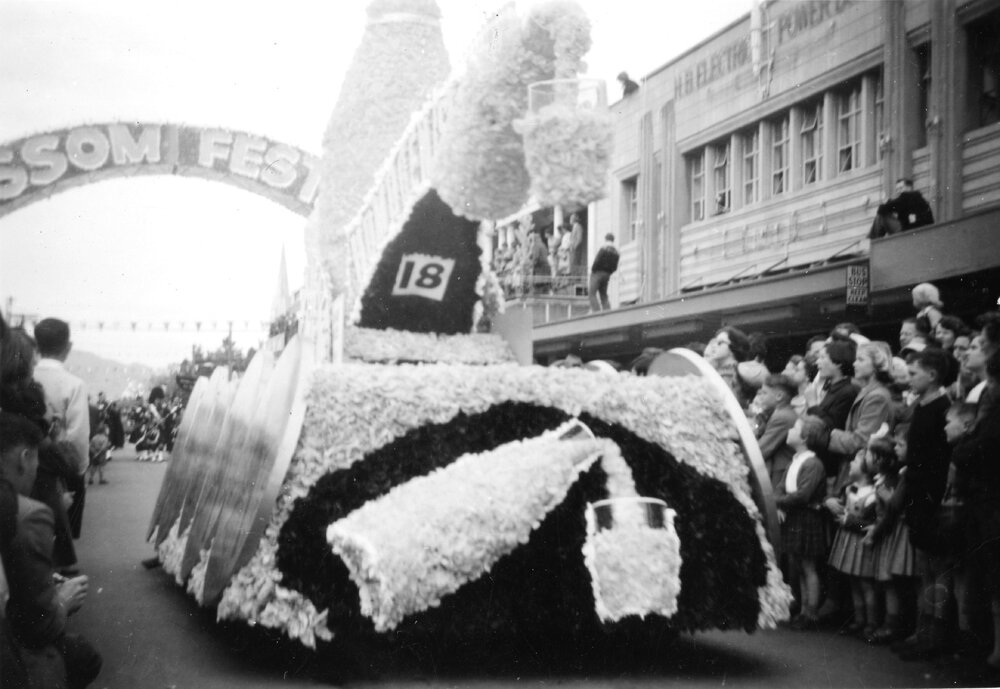 Milk Float - Hastings Blossom Festival Parade 1958