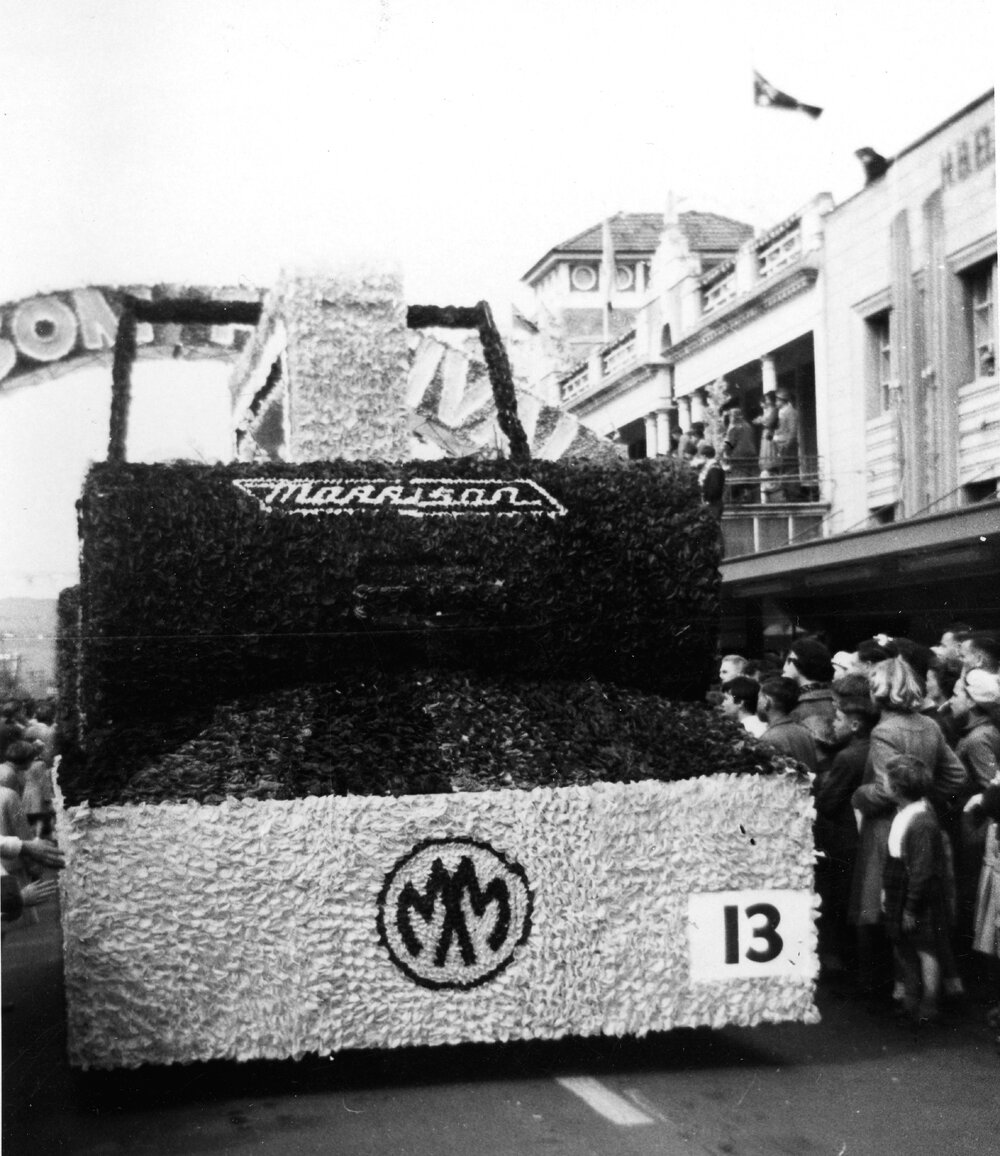Morrison Motor Mowers Float - Hastings Blossom Festival 1958