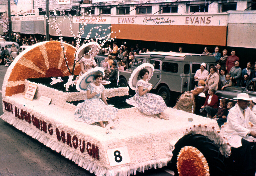 Havelock North Float - Hastings Blossom Festival Parade 1957