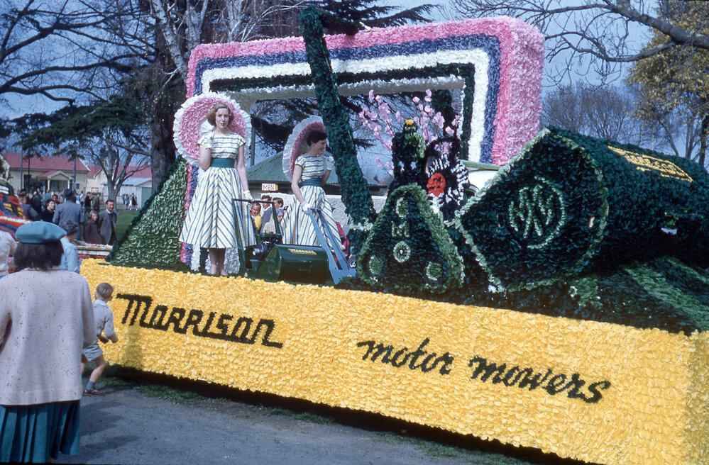 Morrison Motor Mowers Float - Hastings Blossom Festival 1958