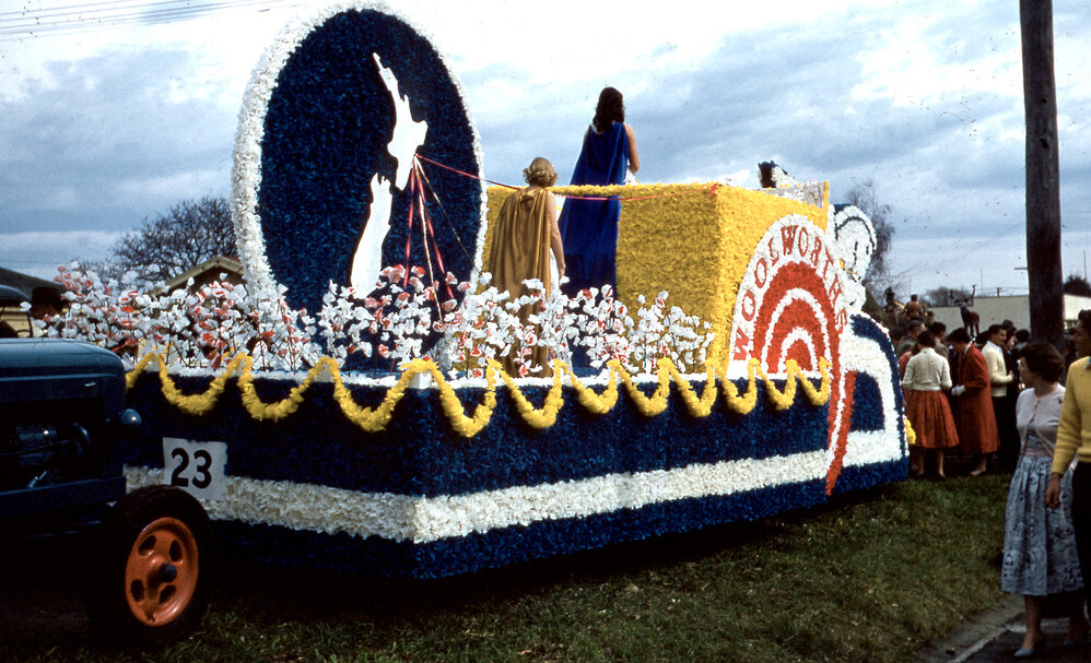 Woolworths Float - Blossom Festival Parade 1958