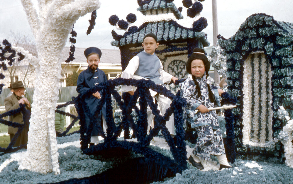 Willow Pattern Float - Blossom Festival Parade 1958