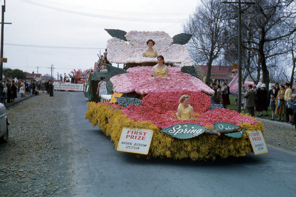Thodeys Orchard Float - Hastings Blossom Festival Parade 1958