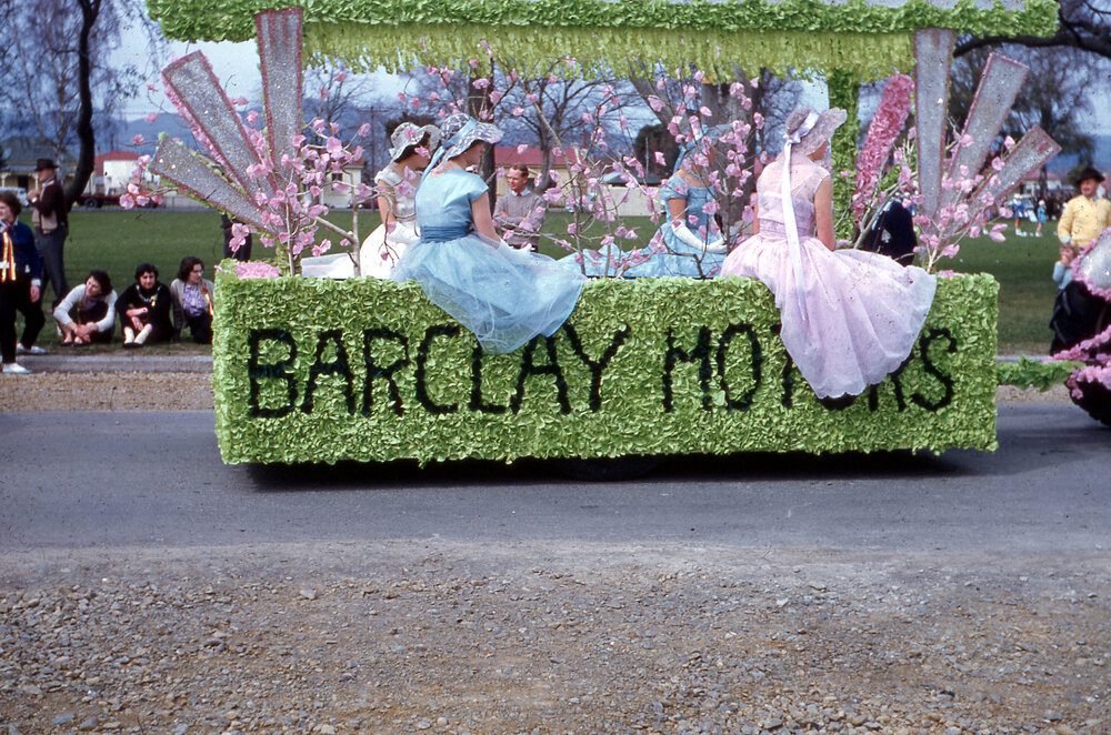 Barclay Motors Float - Blossom Festival Parade 1958