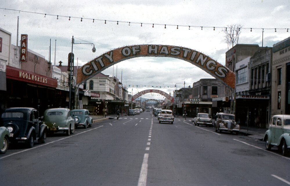 Heretaunga Street - Hastings Blossom Festival 1958