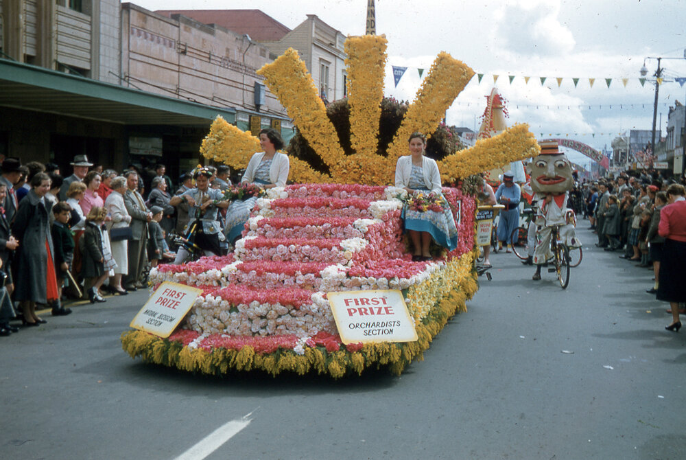 Thodey's Float - Hastings Blossom Festival Parade 1957