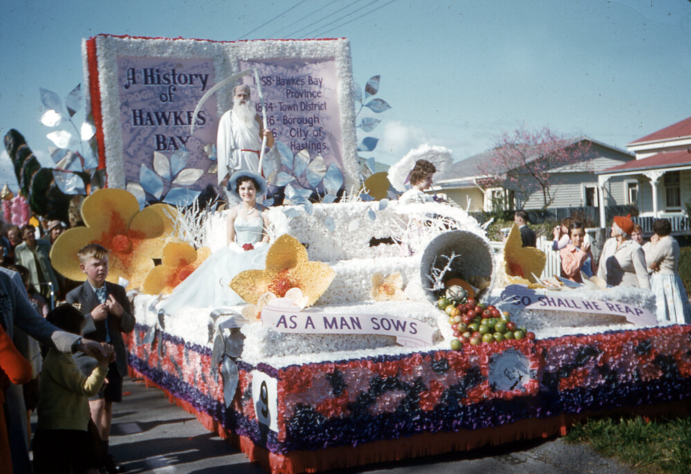 Aerial Mapping Float - Hastings Blossom Festival Parade 1959