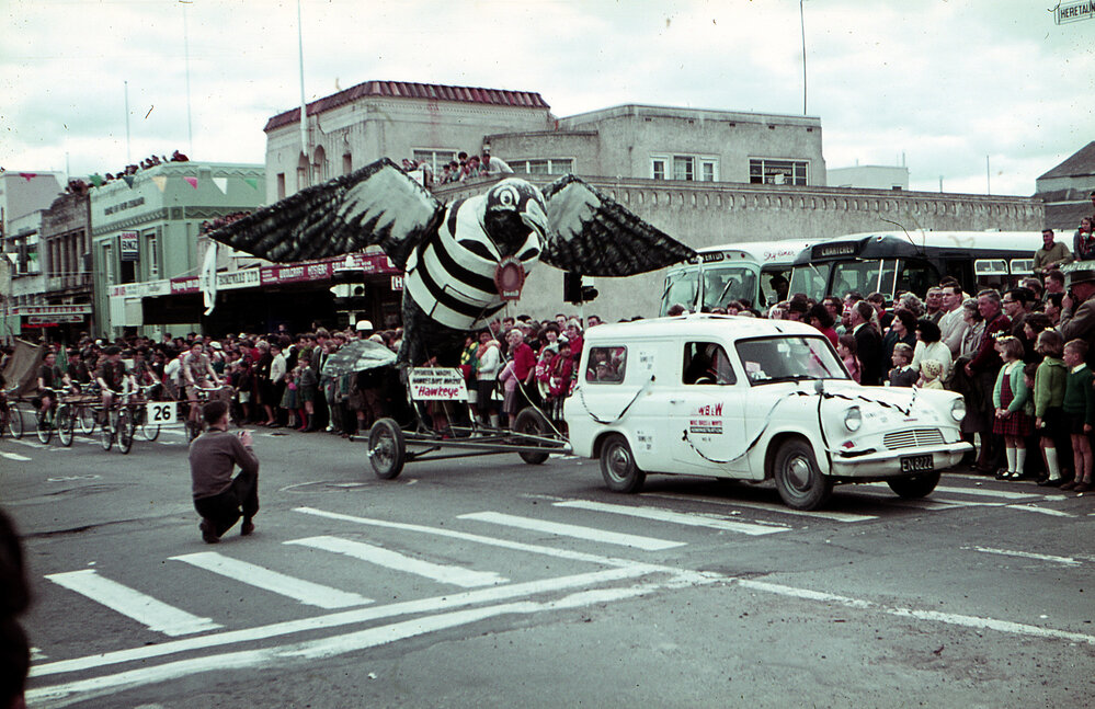 Hawkeye Float - Hastings Blossom Festival 1966