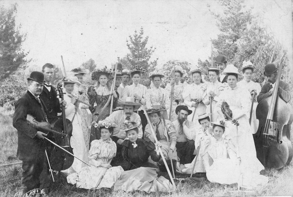 Musicians with Gardening Tools