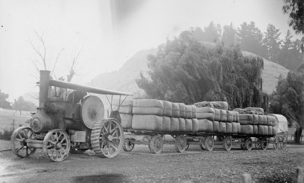 Traction Engine With Wool Bales