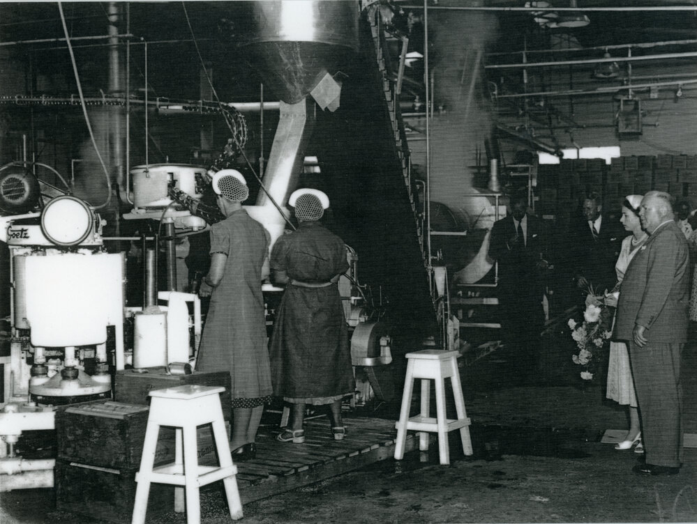 Queen Elizabeth with Sir James Wattie