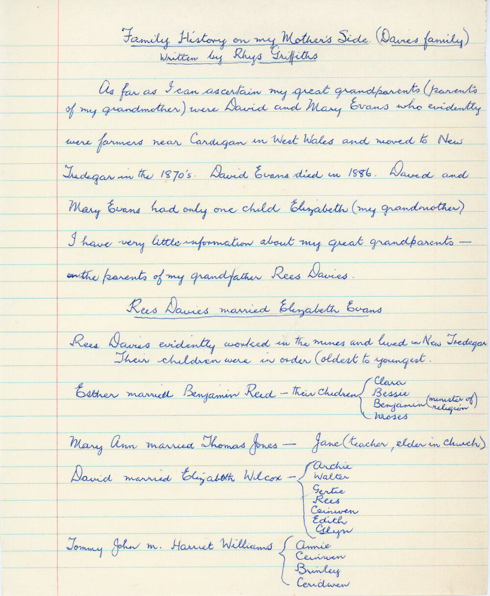 Davies Family History