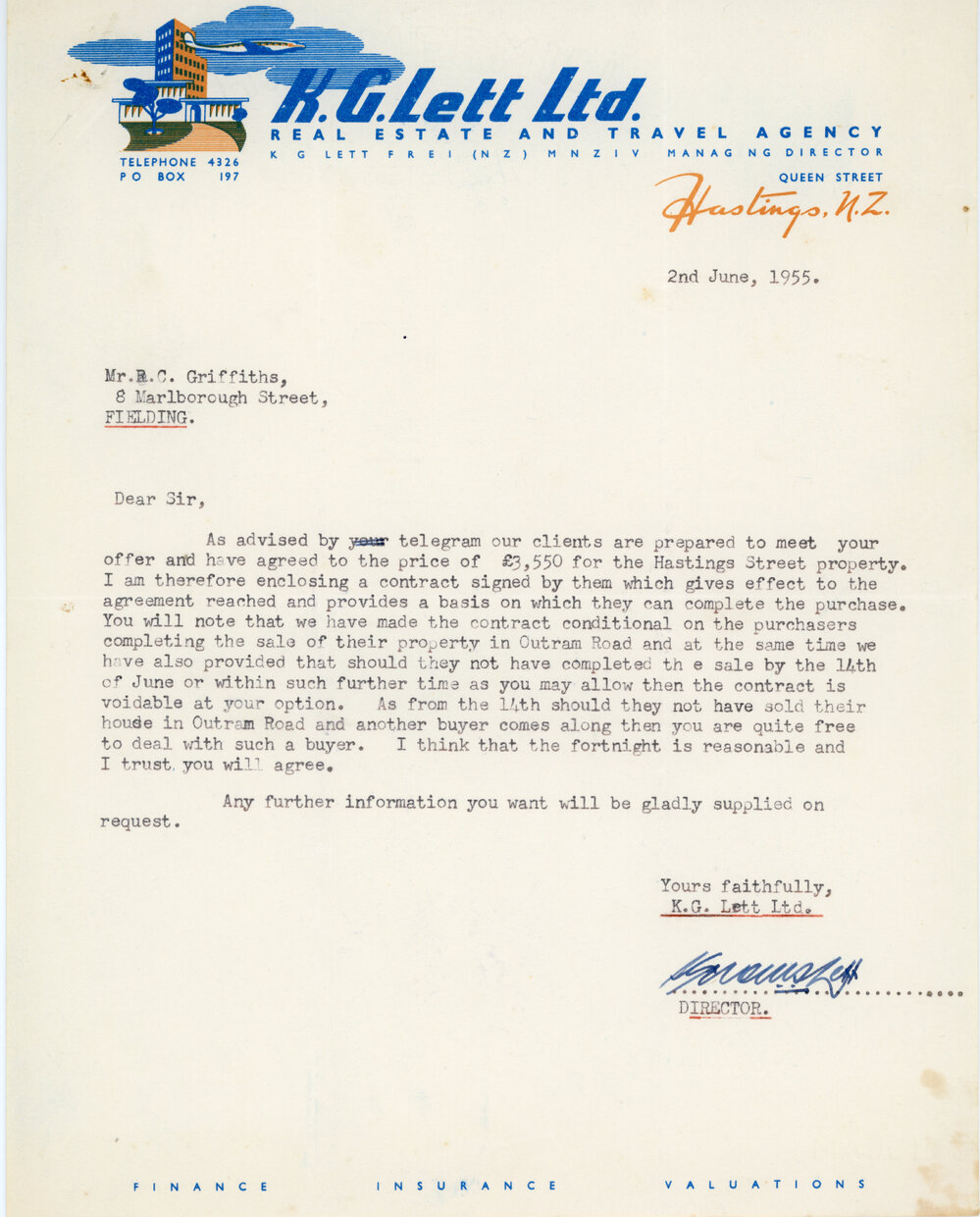Letter to Rhys Griffiths 