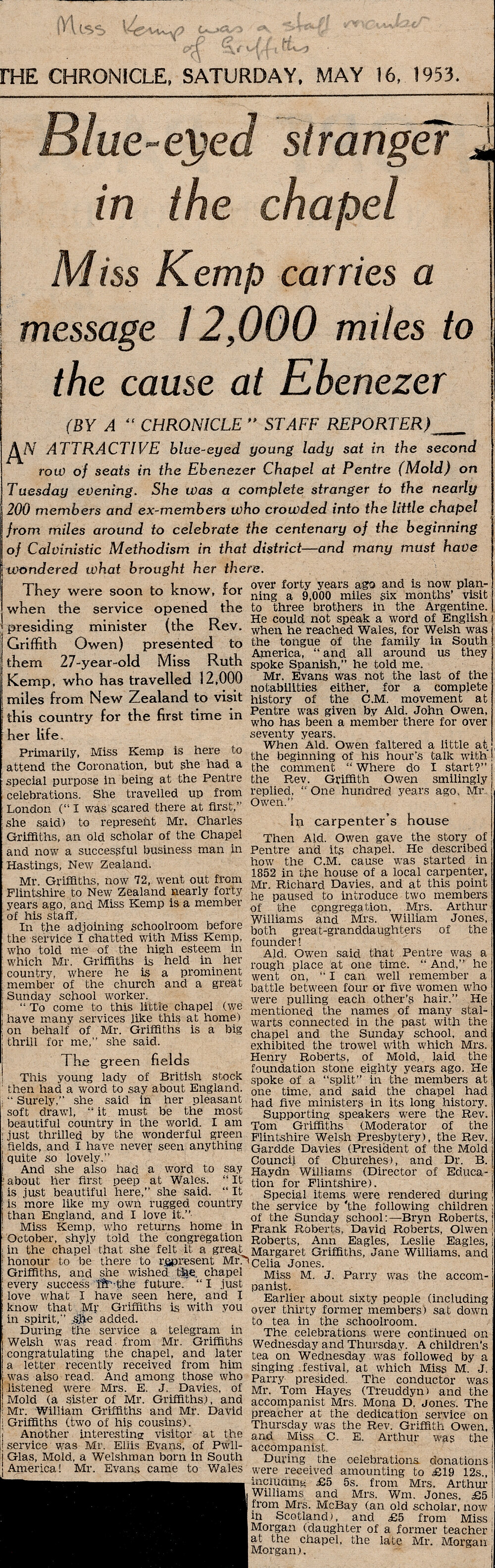 Welsh Newspaper Articles