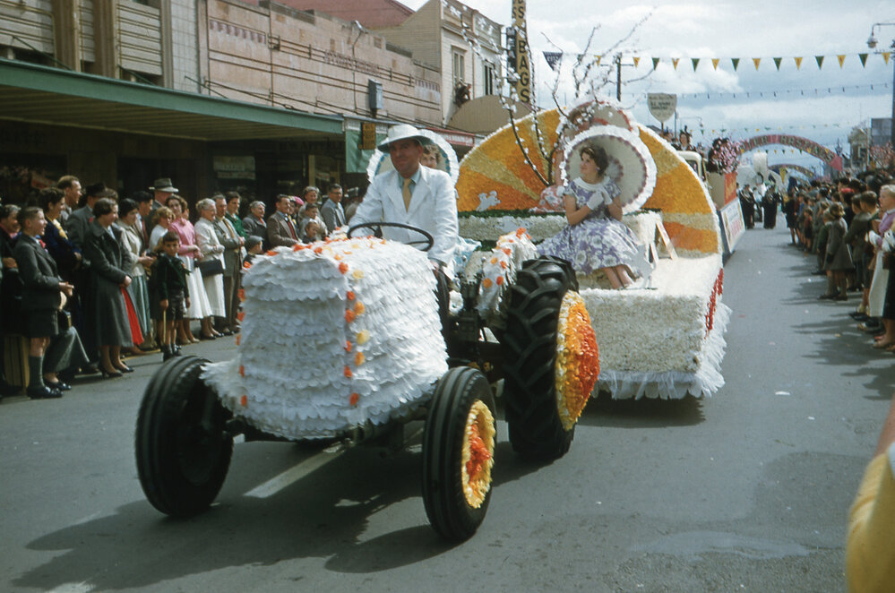 Havelock North Float - Hastings Blossom Festival Parade 1957