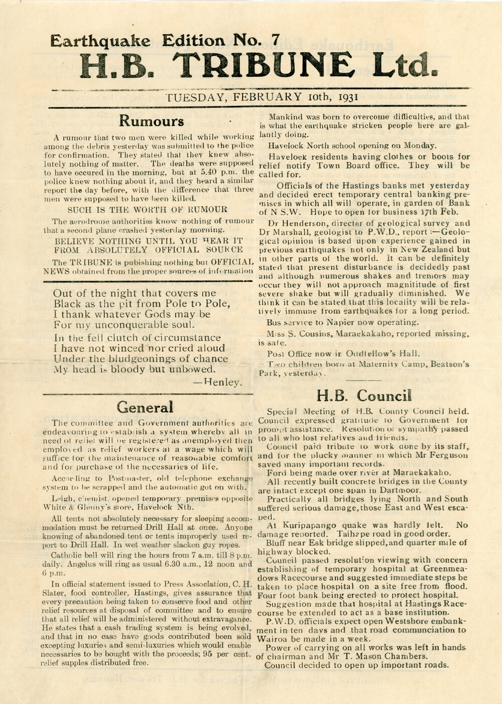 Earthquake Edition No.7