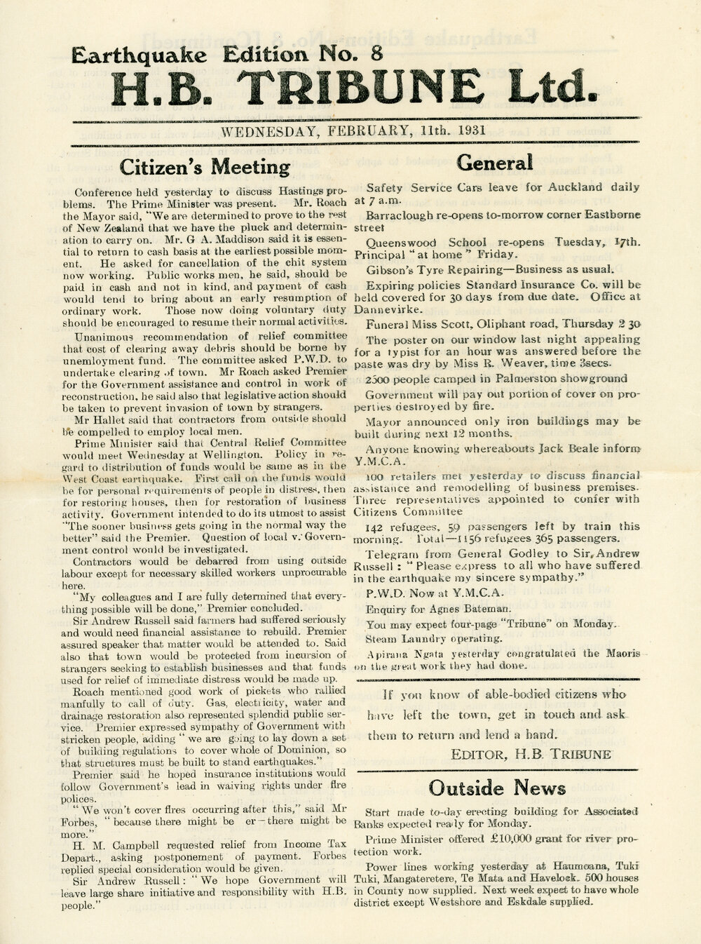 Earthquake Edition No.8