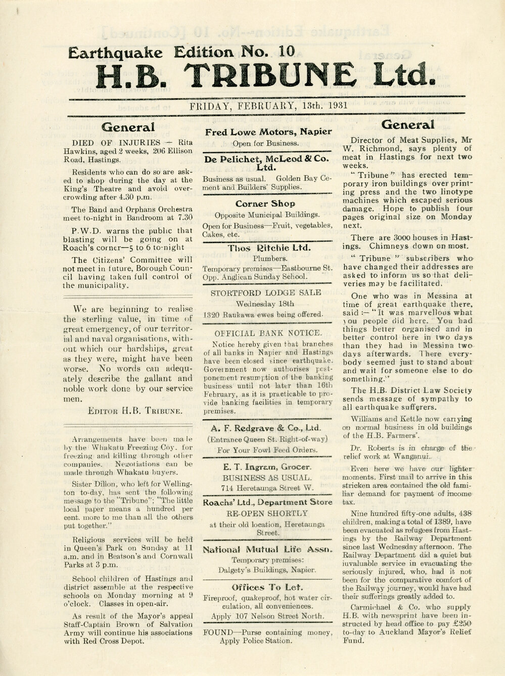 Earthquake Edition No.10