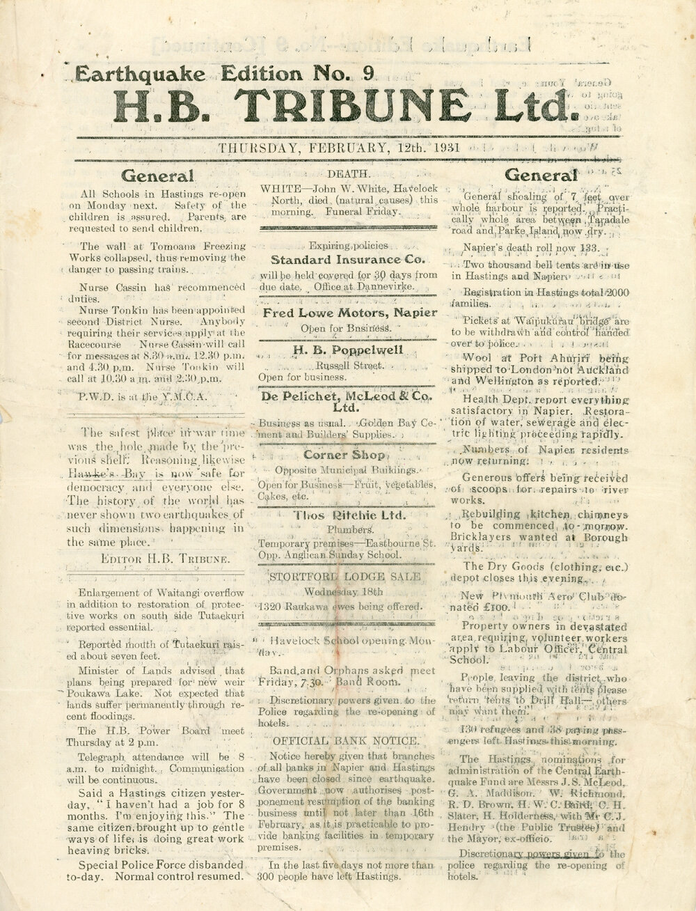 Earthquake Edition No.9