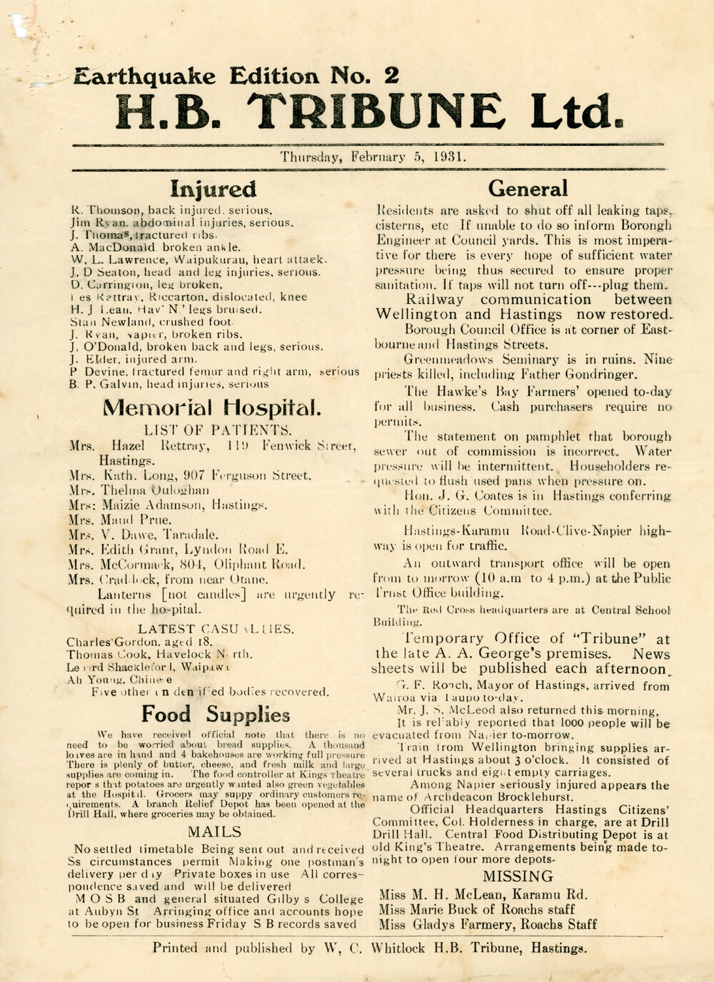 Earthquake Edition No.2