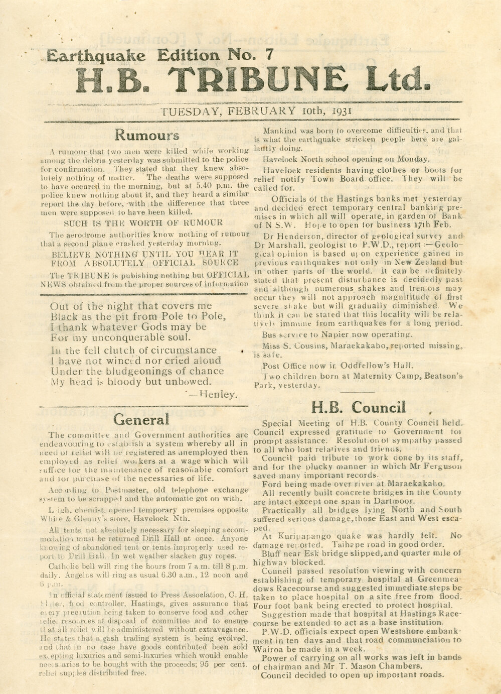 Earthquake Edition No.7