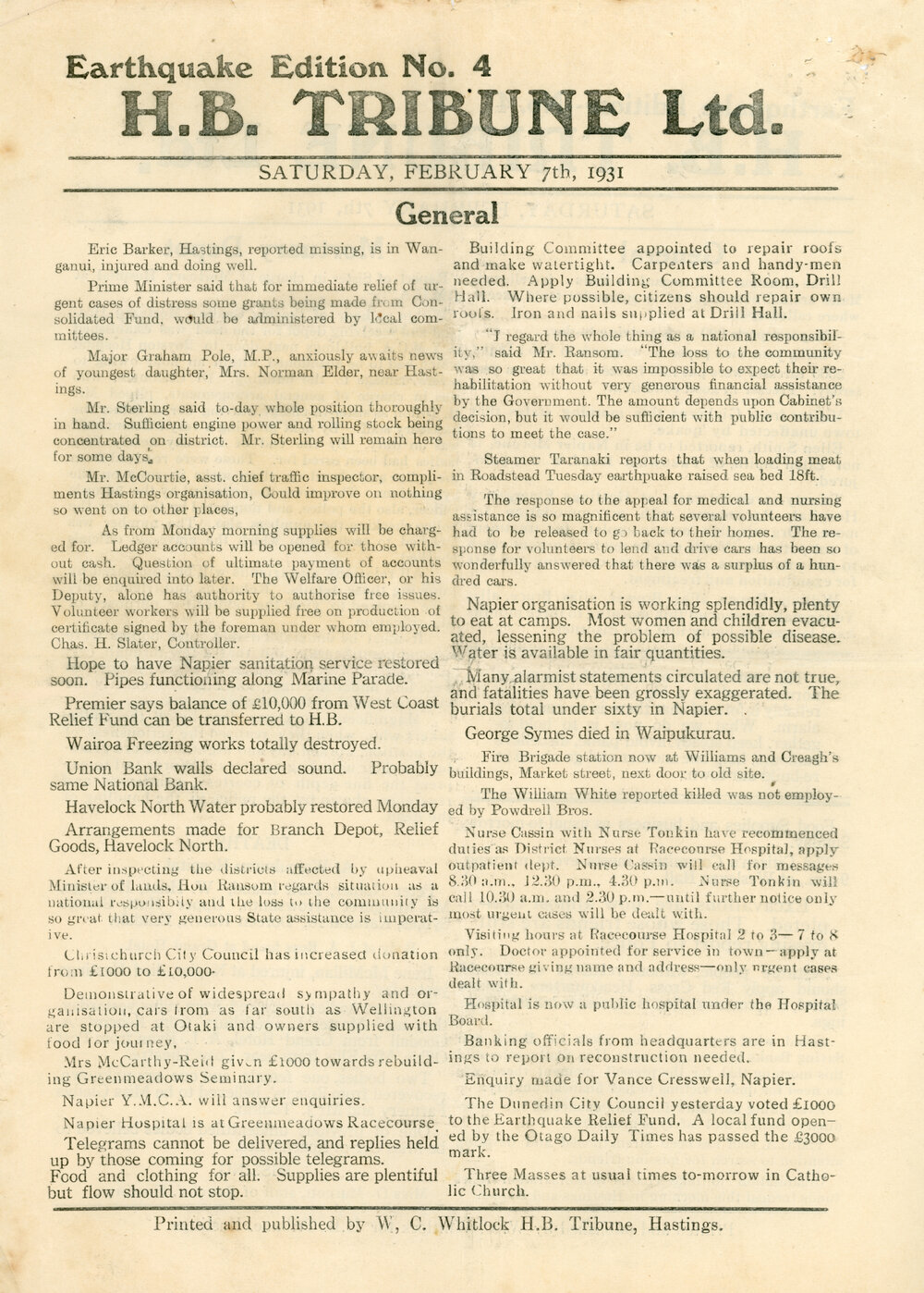 Earthquake Edition No.4