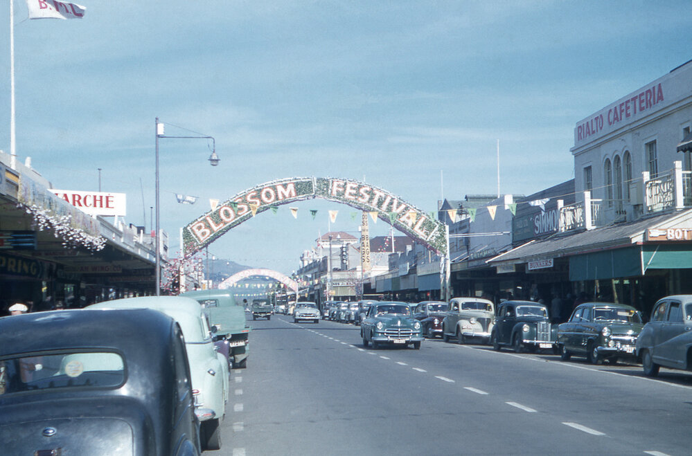 Heretaunga Street - Hastings Blossom Festival Parade 1957